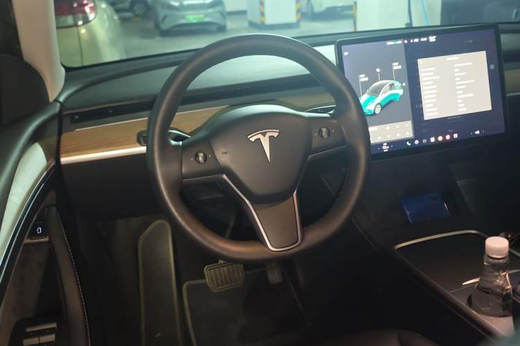 Used Tesla Model Y 2021 Standard Range Rear-Wheel Drive Version Steering Wheel