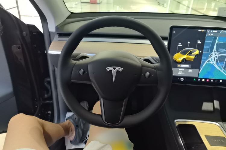 Used Tesla Model Y 2021 Standard Range Rear-Wheel Drive Version Steering Wheel