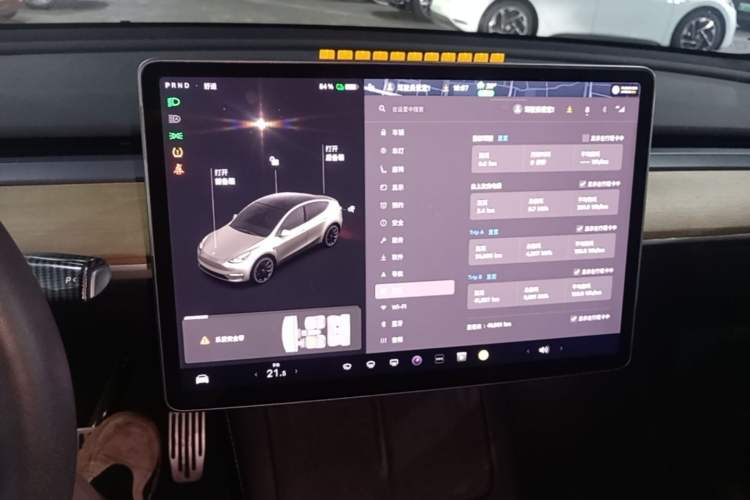 Used Tesla Model Y 2021 Standard Range Rear-Wheel Drive Version Audio And AC Panel