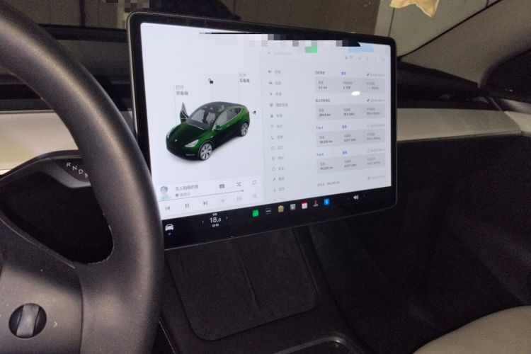 Used Tesla Model Y 2021 Standard Range Rear-Wheel Drive Version Audio And AC Panel