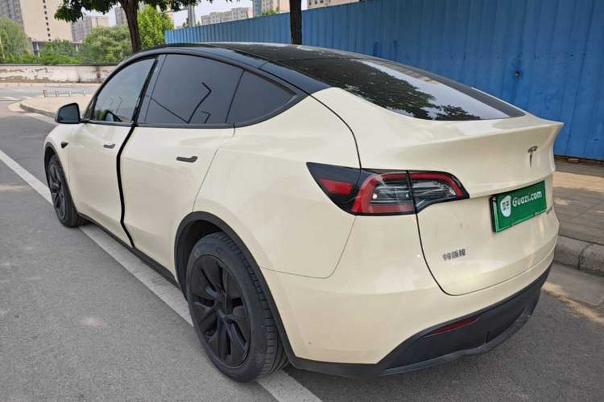 Used Tesla Model Y 2021 Long-Range All-Wheel-Drive Version 3D7 Rear Left 45 Deg