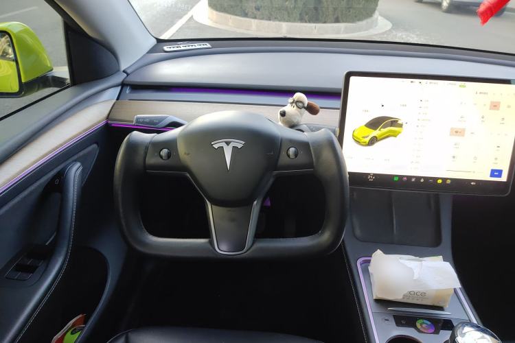 Used Tesla Model Y 2021 Long-Range All-Wheel-Drive Version Steering Wheel