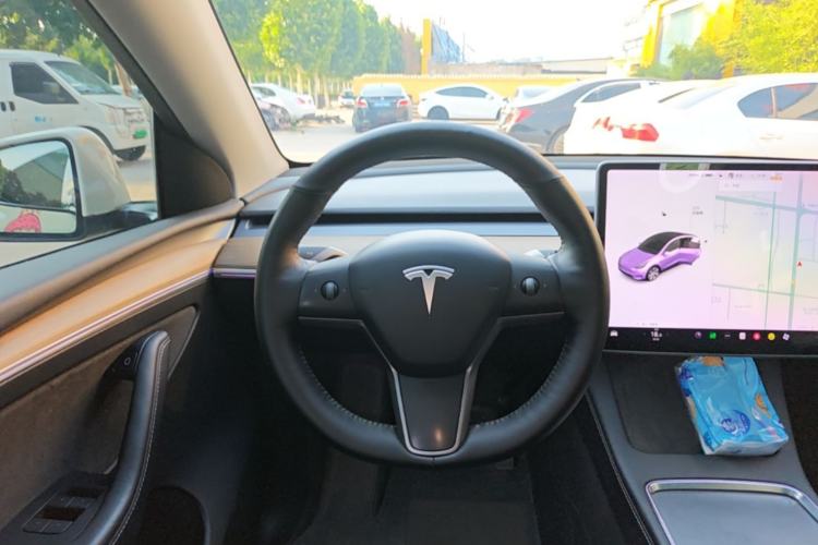Used Tesla Model Y 2021 Standard Range Rear-Wheel Drive Version Steering Wheel