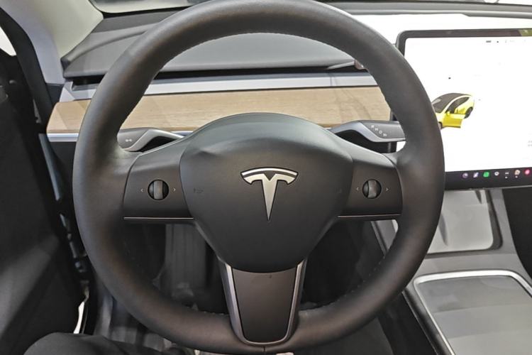 Used Tesla Model Y 2021 Long-Range All-Wheel-Drive Version Steering Wheel