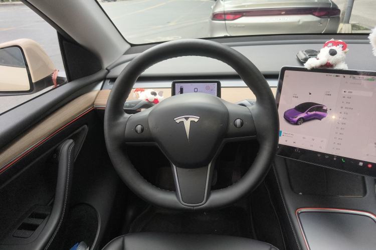 Used Tesla Model Y 2021 Standard Range Rear-Wheel Drive Version Steering Wheel