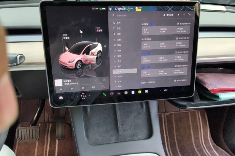 Used Tesla Model Y 2022 Rear-Wheel-Drive Version Audio And AC Panel