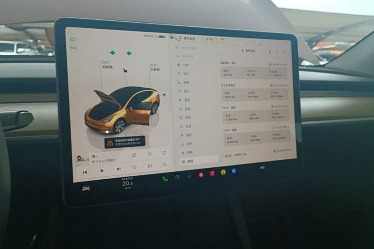 Used Tesla Model Y 2022 Revised Version Rear-Wheel Drive Audio And AC Panel