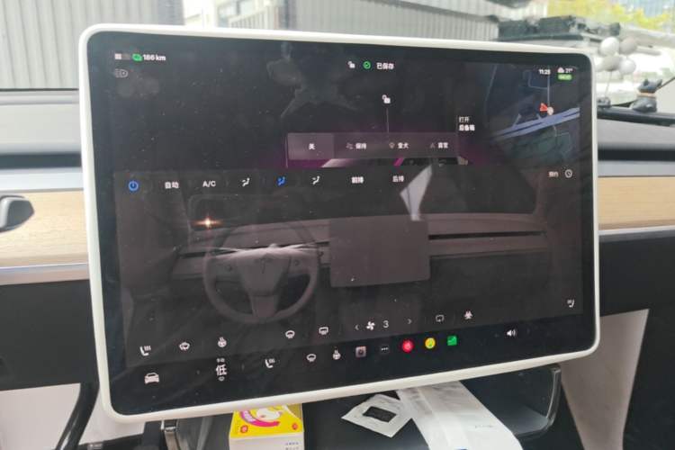 Used Tesla Model Y 2022 Long-Range All-Wheel-Drive Version Audio And AC Panel