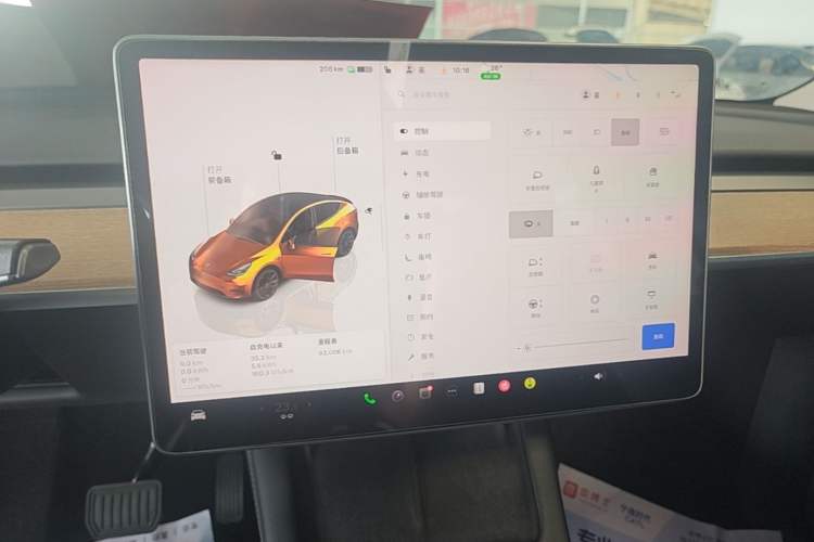 Used Tesla Model Y 2022 Rear-Wheel-Drive Version Audio And AC Panel