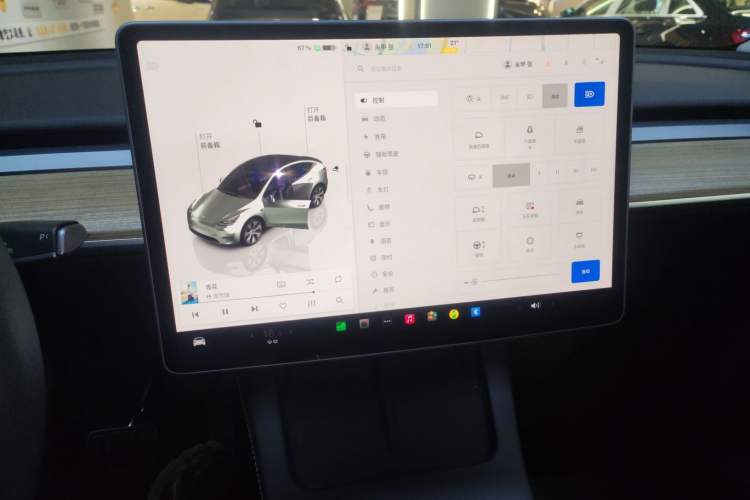Used Tesla Model Y 2022 Revised Version Long-Range All-Wheel Drive Audio And AC Panel
