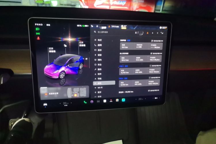 Used Tesla Model Y 2022 Revised Version Rear-Wheel Drive Audio And AC Panel