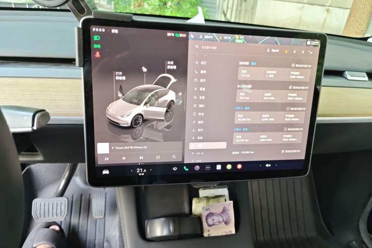 Used Tesla Model Y 2022 Revised Version Rear-Wheel Drive Audio And AC Panel