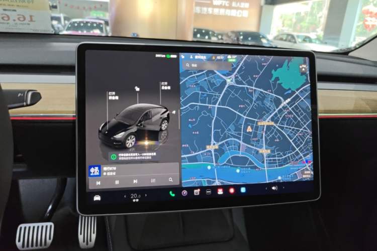 Used Tesla Model Y 2022 Revised Version Rear-Wheel Drive Audio And AC Panel