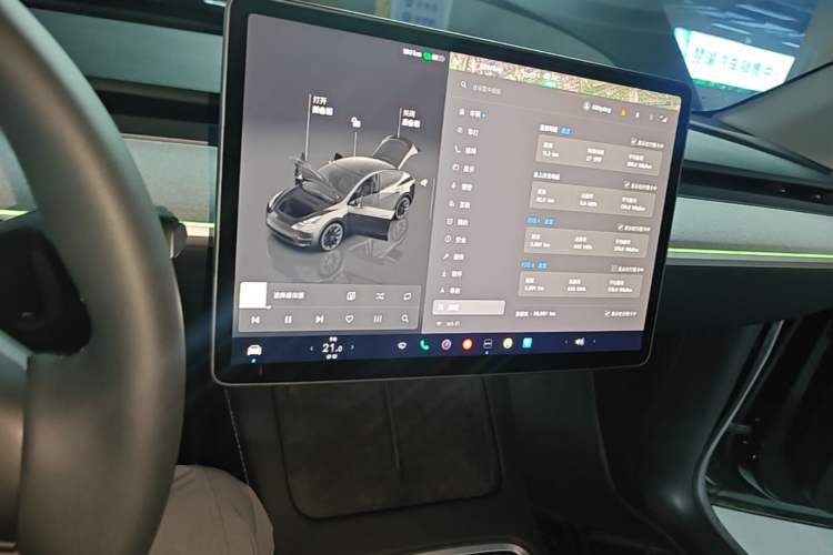 Used Tesla Model Y 2022 Revised Version Rear-Wheel Drive Audio And AC Panel