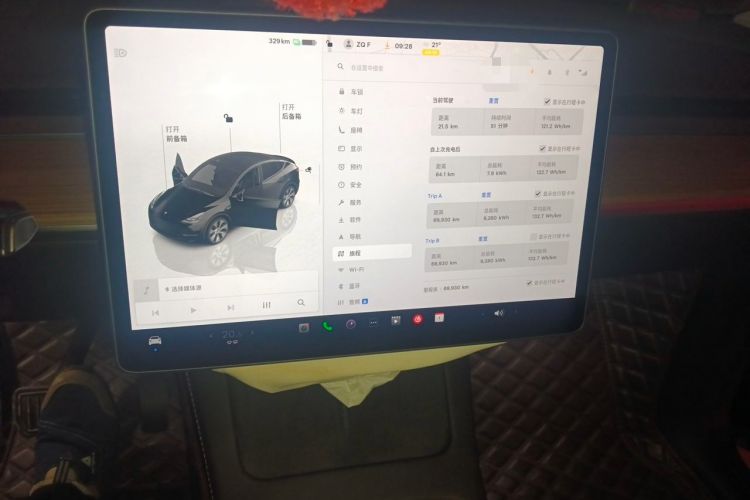 Used Tesla Model Y 2022 Revised Version Rear-Wheel Drive Audio And AC Panel