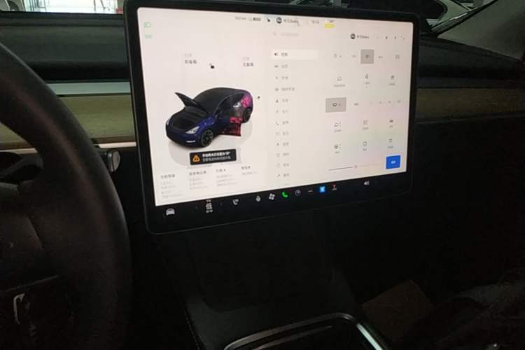 Used Tesla Model Y 2022 Revised Version Long-Range All-Wheel Drive Audio And AC Panel