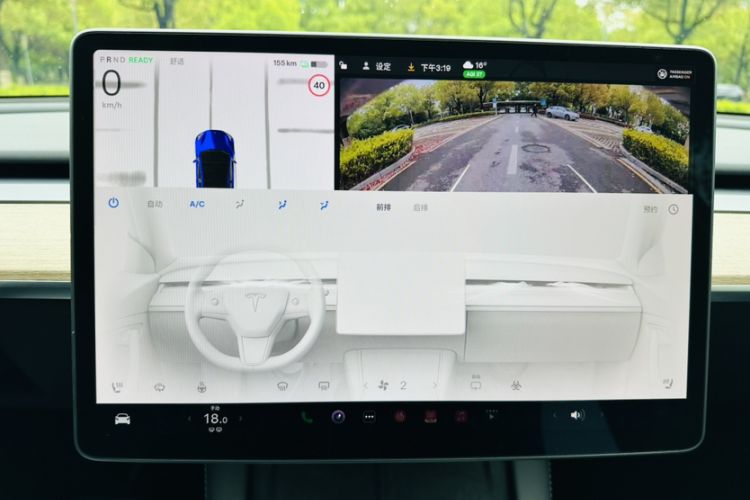 Used Tesla Model Y 2022 Revised Version Rear-Wheel Drive Audio And AC Panel