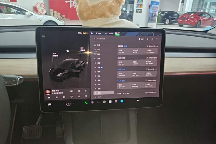 Used Tesla Model Y 2022 Long-Range All-Wheel-Drive Version Audio And AC Panel