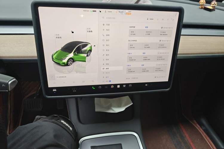 Used Tesla Model Y 2022 Long-Range All-Wheel-Drive Version Audio And AC Panel