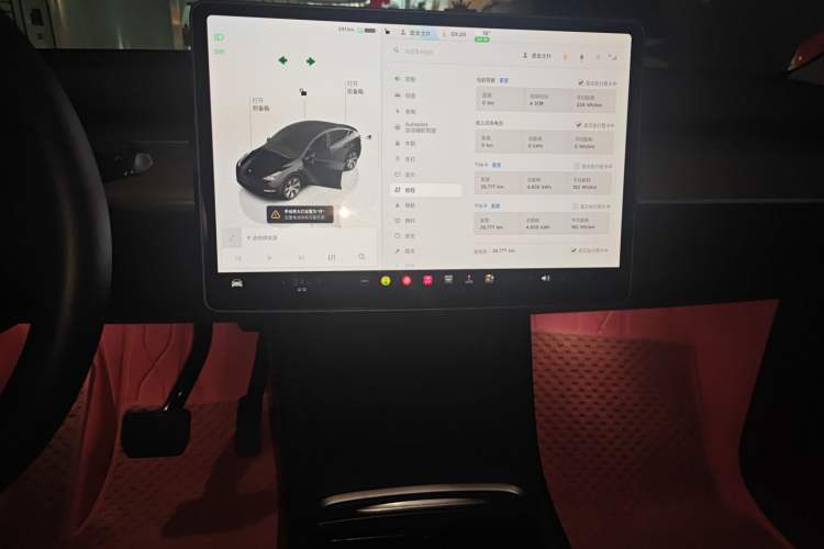Used Tesla Model Y 2022 Revised Version Rear-Wheel Drive Audio And AC Panel