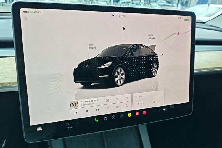Used Tesla Model Y 2022 Revised Version Rear-Wheel Drive Audio And AC Panel
