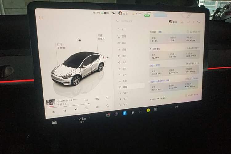 Used Tesla Model Y 2022 Revised Version Rear-Wheel Drive Audio And AC Panel