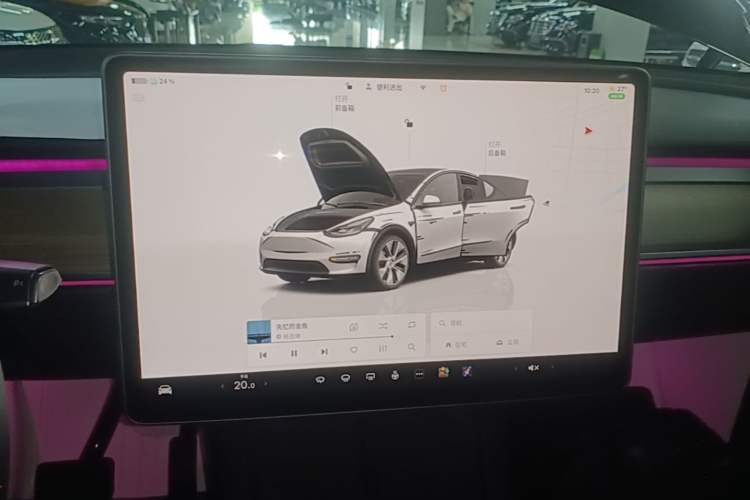 Used Tesla Model Y 2022 Revised Version Rear-Wheel Drive Audio And AC Panel