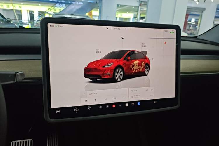 Used Tesla Model Y 2022 Revised Version Rear-Wheel Drive Audio And AC Panel