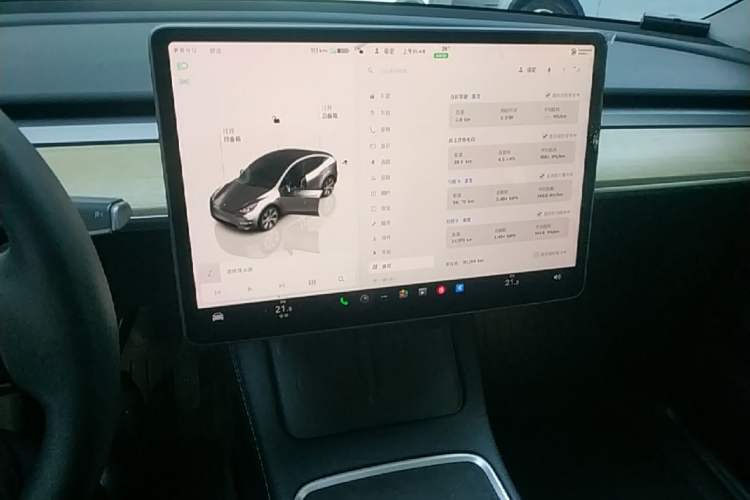 Used Tesla Model Y 2022 Revised Version Rear-Wheel Drive Audio And AC Panel