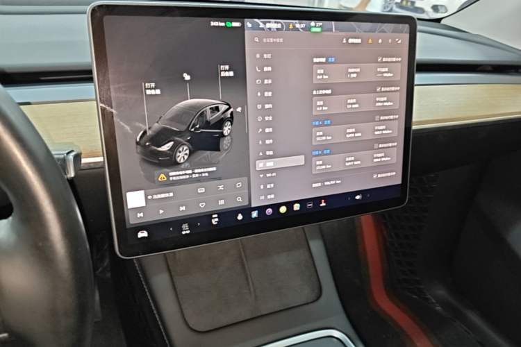 Used Tesla Model Y 2022 Revised Version Long-Range All-Wheel Drive Audio And AC Panel