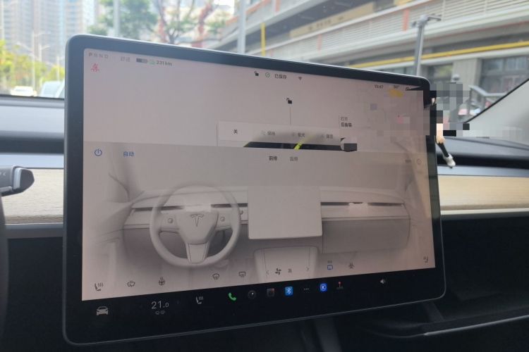Used Tesla Model Y 2022 Long-Range All-Wheel-Drive Version Audio And AC Panel