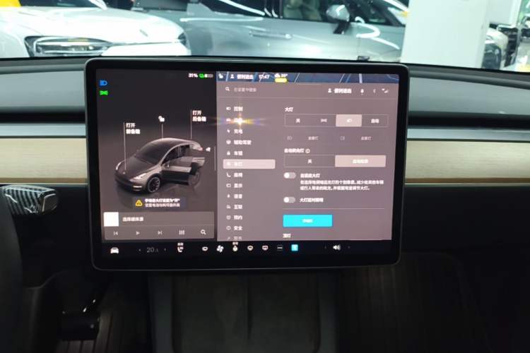 Used Tesla Model Y 2022 Long-Range All-Wheel-Drive Version Audio And AC Panel