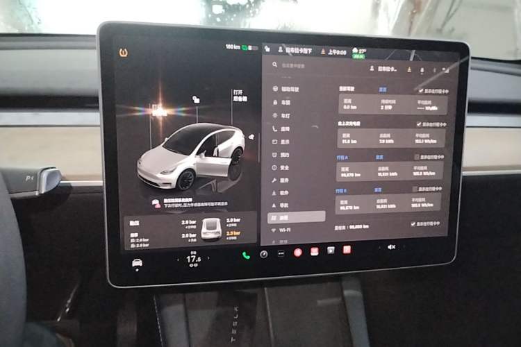 Used Tesla Model Y 2022 Long-Range All-Wheel-Drive Version Audio And AC Panel