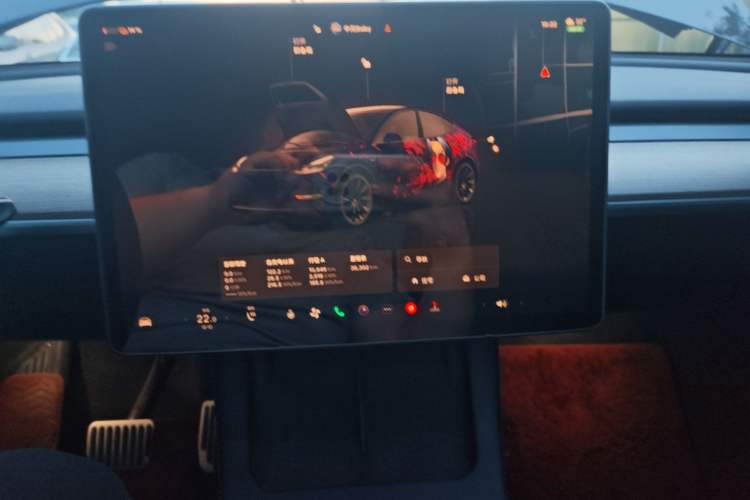 Used Tesla Model Y 2022 Revised Version Long-Range All-Wheel Drive Audio And AC Panel