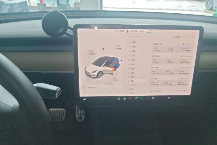 Used Tesla Model Y 2022 Long-Range All-Wheel-Drive Version Audio And AC Panel