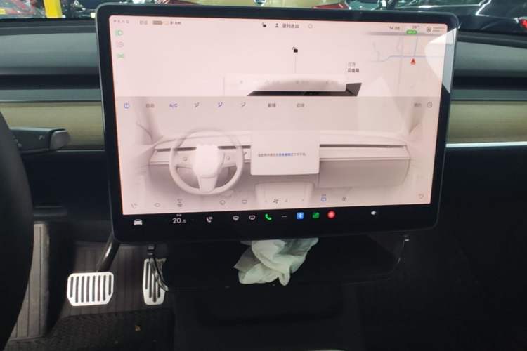 Used Tesla Model Y 2022 Revised Version Long-Range All-Wheel Drive Audio And AC Panel