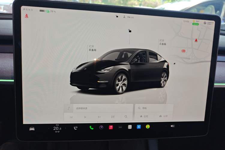 Used Tesla Model Y 2022 Revised Version Rear-Wheel Drive Audio And AC Panel