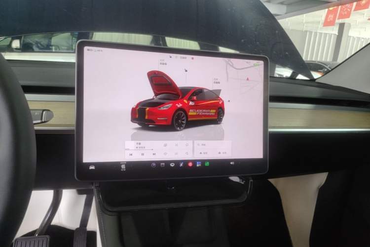 Used Tesla Model Y 2022 Revised Version Long-Range All-Wheel Drive Audio And AC Panel