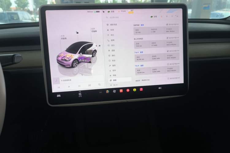 Used Tesla Model Y 2022 Revised Version Rear-Wheel Drive Audio And AC Panel