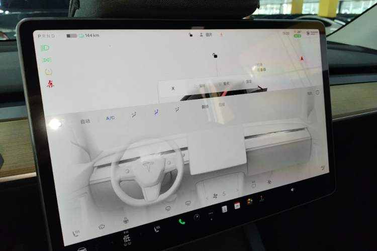 Used Tesla Model Y 2022 Revised Version Rear-Wheel Drive Audio And AC Panel