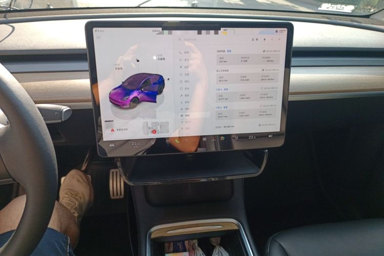 Used Tesla Model Y 2022 Performance High-Performance All-Wheel-Drive Version Audio And AC Panel