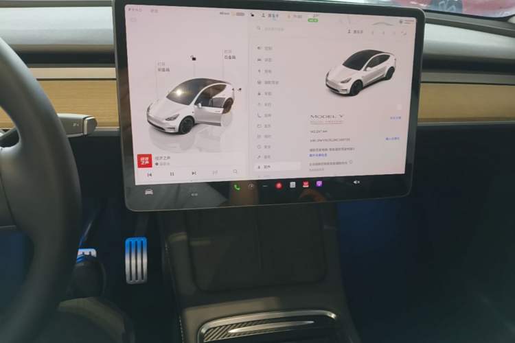 Used Tesla Model Y 2022 Performance High-Performance All-Wheel-Drive Version Audio And AC Panel