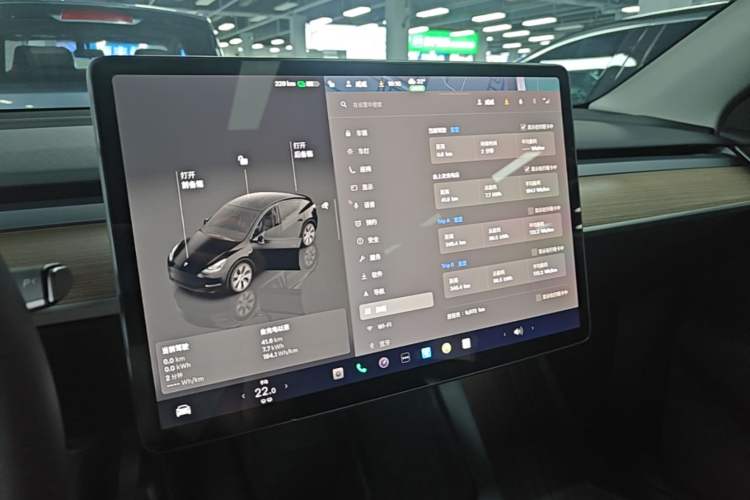 Used Tesla Model Y 2022 Revised Version Rear-Wheel Drive Audio And AC Panel
