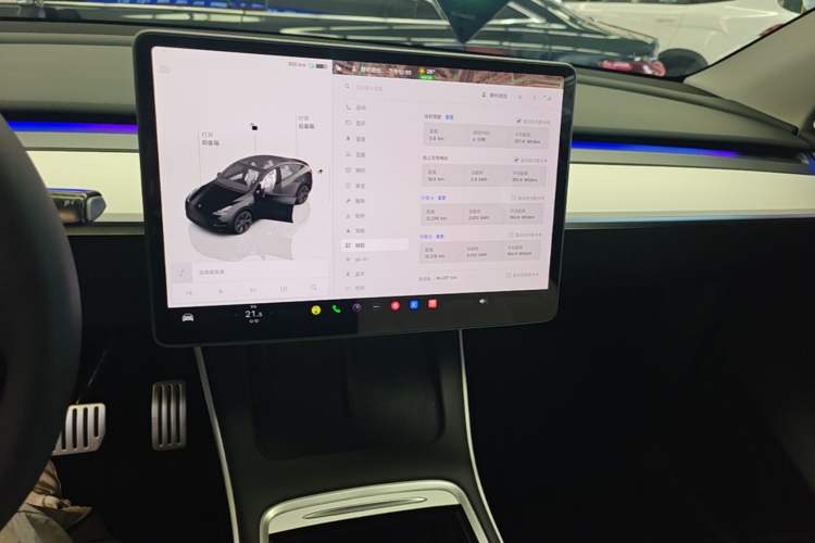 Used Tesla Model Y 2022 Revised Version Long-Range All-Wheel Drive Audio And AC Panel