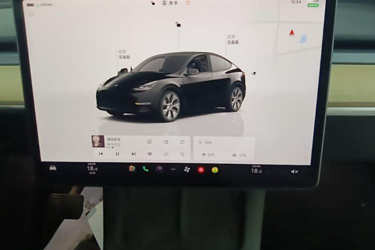 Used Tesla Model Y 2022 Long-Range All-Wheel-Drive Version Audio And AC Panel