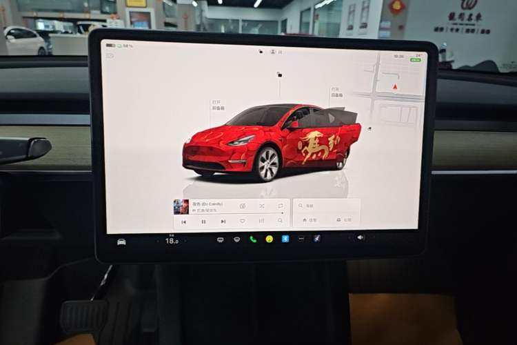 Used Tesla Model Y 2022 Revised Version Rear-Wheel Drive Audio And AC Panel