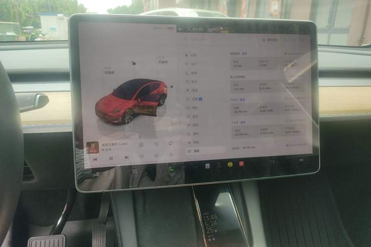 Used Tesla Model Y 2022 Revised Version Rear-Wheel Drive Audio And AC Panel