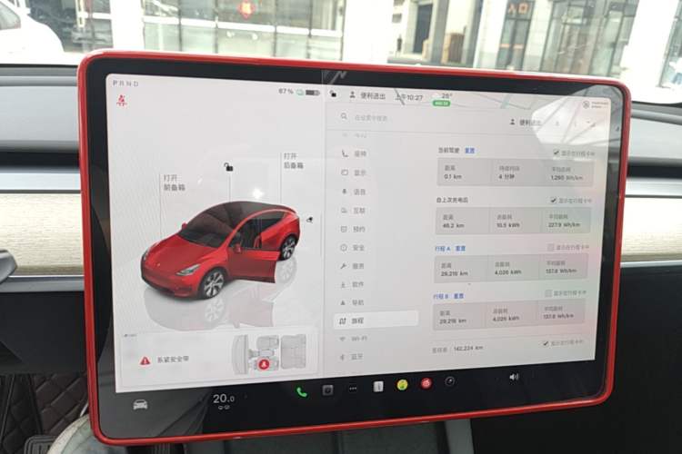Used Tesla Model Y 2022 Revised Version Rear-Wheel Drive Audio And AC Panel