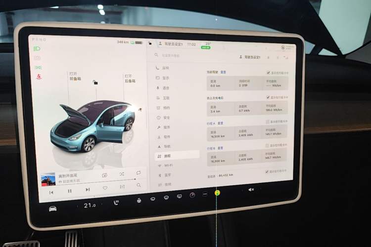 Used Tesla Model Y 2022 Rear-Wheel-Drive Version Audio And AC Panel