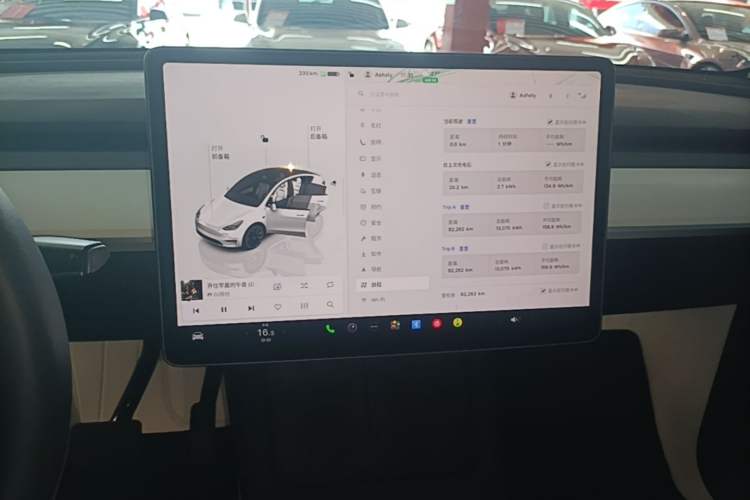 Used Tesla Model Y 2022 Revised Version Rear-Wheel Drive Audio And AC Panel